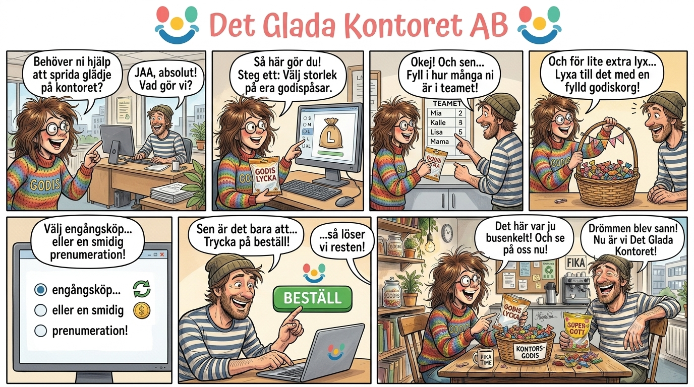 Så enkelt beställer du godis till kontoret